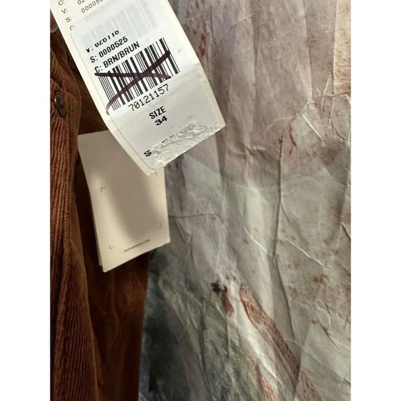 New Mother The Mid Rise Dazzler Corduroy Ankle Jeans Pants In Monks Robe Size 34 - Picture 8 of 13